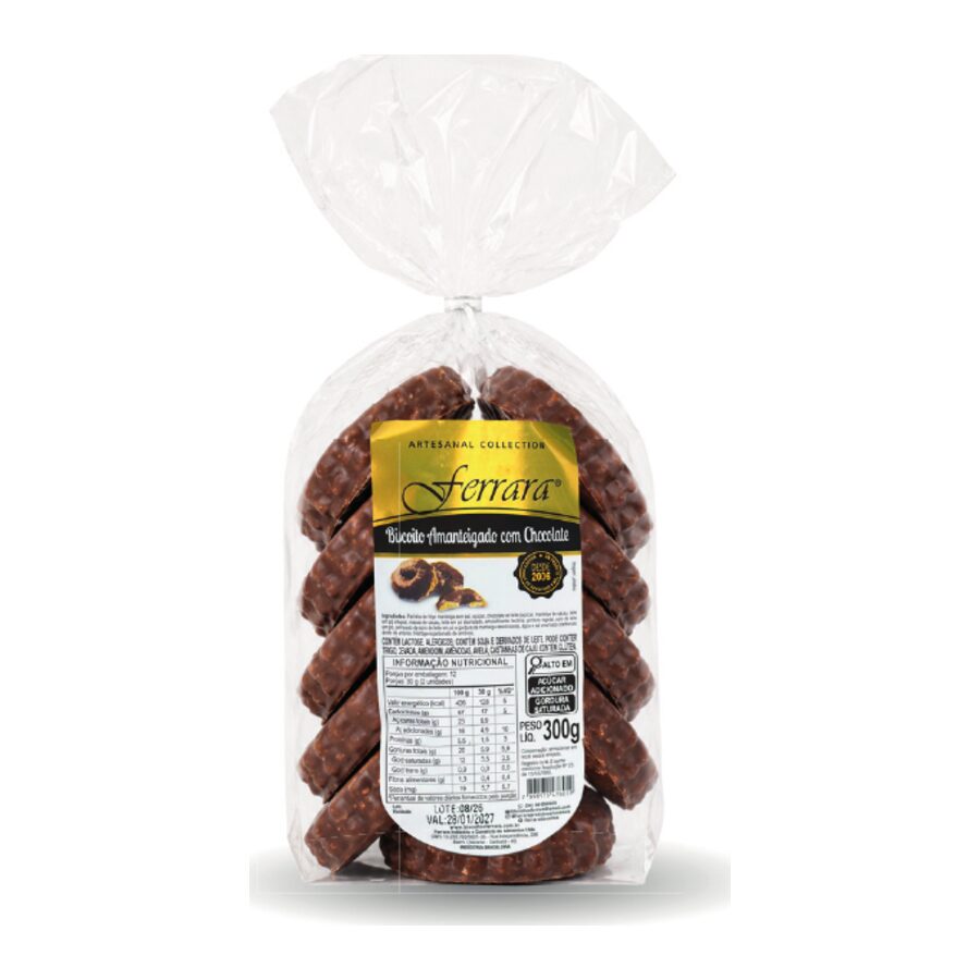 Biscoito Amanteigado com Chocolate